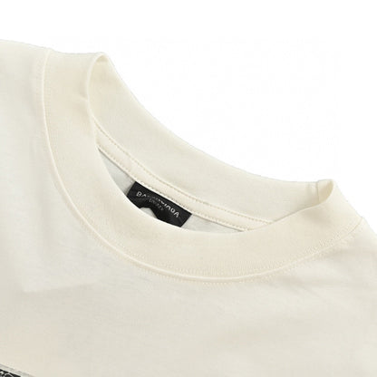 Balenciaga Cracked Logo T-shirt (white) Unisex Streetwear Limited Edition - The Balenciaga Cracked Logo T-Shirt in white is a bold and unique piece for any