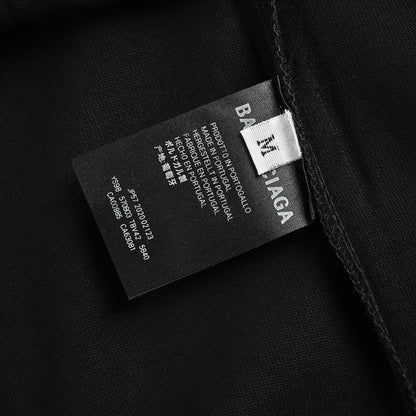 Camiseta Balenciaga con logo de cristal en negro