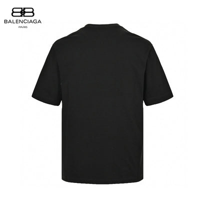 Balenciaga Crystal Logo T-shirt In - Black Unisex Streetwear Limited Edition - The Balenciaga Crystal Logo T-Shirt in black is a stylish and luxurious addition to any