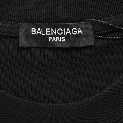 Camiseta Balenciaga con logo de cristal en negro