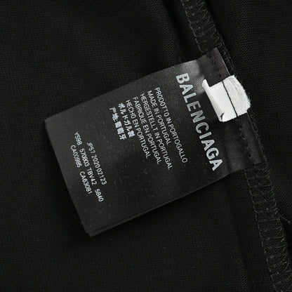 Camiseta Balenciaga con logo de cristal en negro