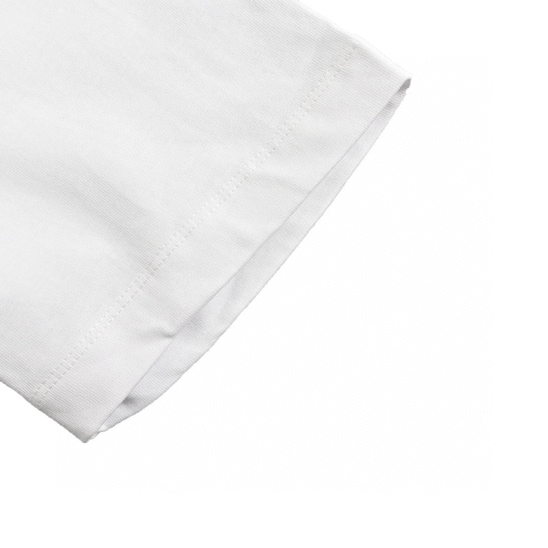 Camiseta Balenciaga con logo de cristal en blanco