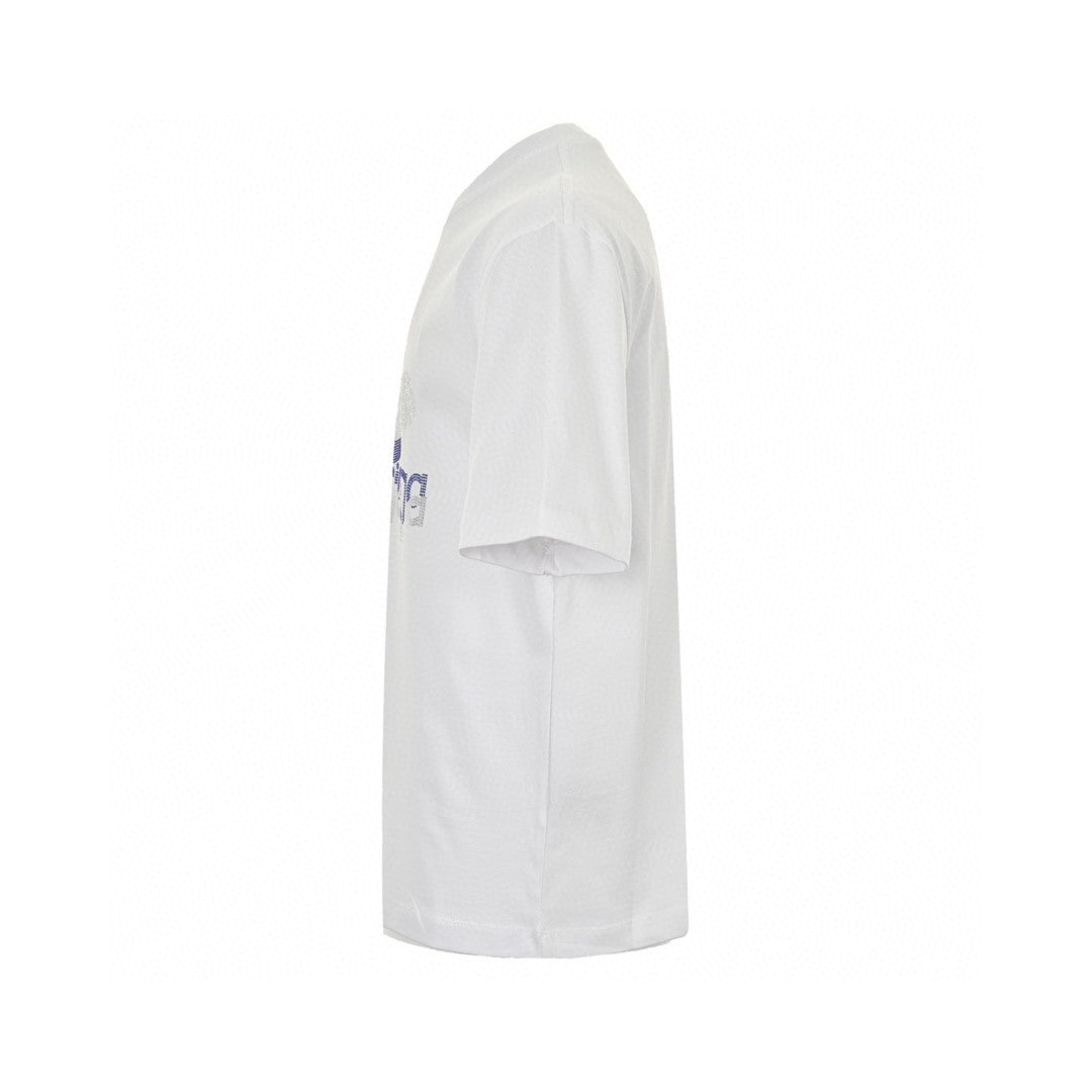 Balenciaga Crystal Logo T-shirt In - White Unisex Streetwear Limited Edition - The Balenciaga Crystal Logo T-Shirt in white is a luxurious and eye-catching piece that exemplifies