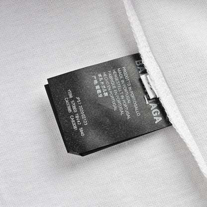 Camiseta Balenciaga con logo de cristal en blanco