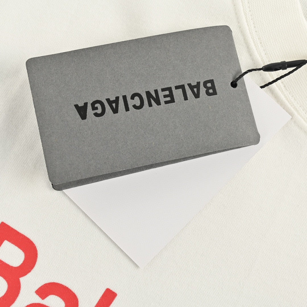 Camiseta del equipo de diseño de Balenciaga (blanca)