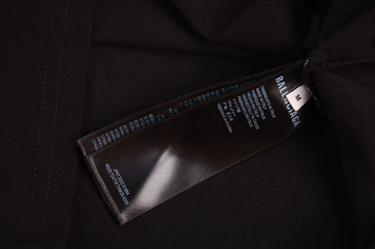 CAMISETA CON NOMBRE DEL DISEÑADOR BALENCIAGA, NEGRA