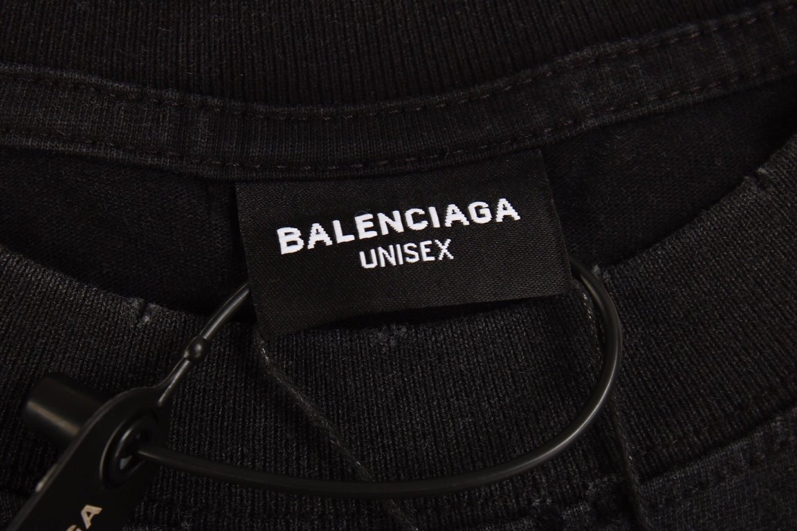 Camiseta gráfica Balenciaga Devil's Eiffel Tower negra