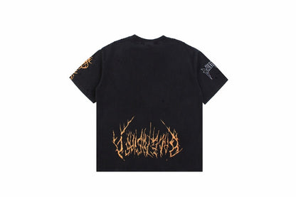 BALENCIAGA Devil's Eiffel Tower Graphic T-shirt - Black Unisex Streetwear Limited Edition - The BALENCIAGA DEVIL'S EIFFEL TOWER GRAPHIC T-SHIRT BLACK - REPLICA combines luxury fashion with a