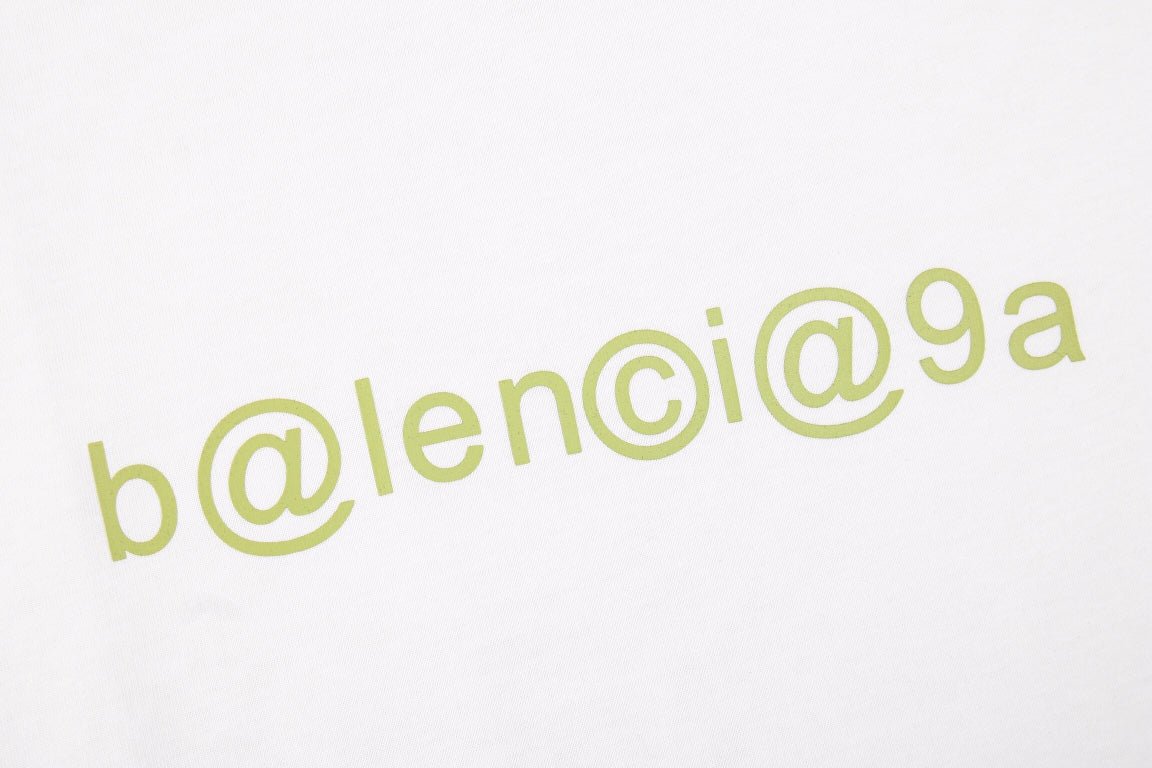 Balenciaga Digital Age Logo T-shirt - White Unisex Streetwear Limited Edition - This white Balenciaga t-shirt features a unique twist on the brand logo, styled as an