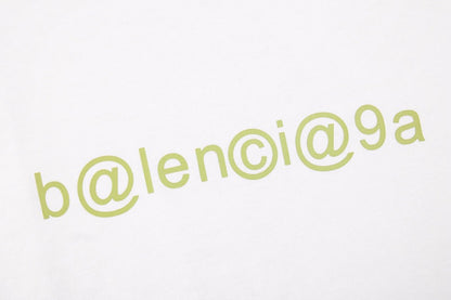 Balenciaga Digital Age Logo T-shirt - White Unisex Streetwear Limited Edition - This white Balenciaga t-shirt features a unique twist on the brand logo, styled as an