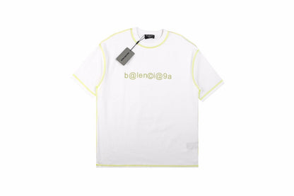Balenciaga Digital Age Logo T-shirt - White Unisex Streetwear Limited Edition - This white Balenciaga t-shirt features a unique twist on the brand logo, styled as an