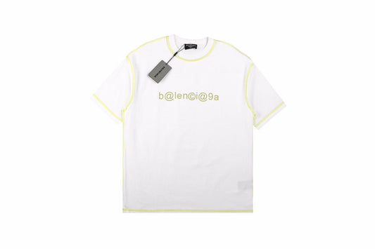 Balenciaga Digital Age Logo T-shirt - White Unisex Streetwear Limited Edition - This white Balenciaga t-shirt features a unique twist on the brand logo, styled as an