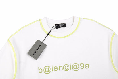 Balenciaga Digital Age Logo T-shirt - White Unisex Streetwear Limited Edition - This white Balenciaga t-shirt features a unique twist on the brand logo, styled as an