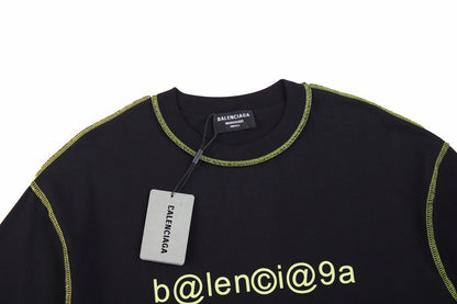 Balenciaga Digital Age Logo T-shirt - - Black Unisex Streetwear Limited Edition - This black version of the Balenciaga Digital Age t-shirt features the clever 'b@lenci@9a' email-style logo