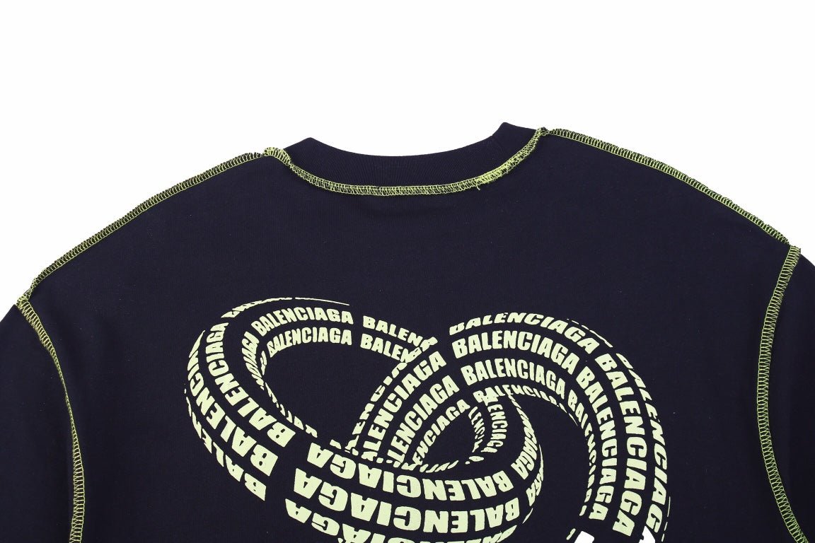 Camiseta Balenciaga Digital Age Logo - Negra