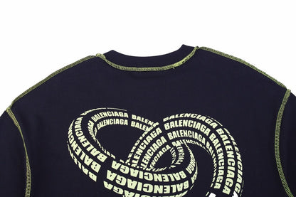 Camiseta Balenciaga Digital Age Logo - Negra