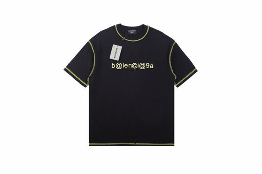 Balenciaga Digital Age Logo T-shirt - - Black Unisex Streetwear Limited Edition - This black version of the Balenciaga Digital Age t-shirt features the clever 'b@lenci@9a' email-style logo
