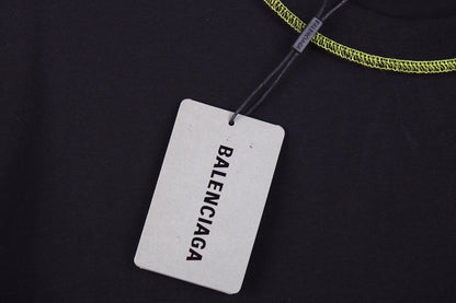 Camiseta Balenciaga Digital Age Logo - Negra