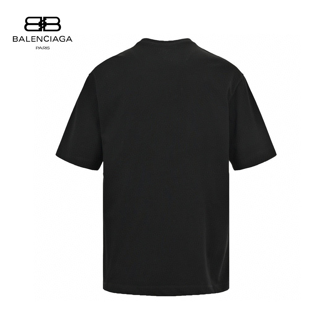 Balenciaga Distorted Logo T-shirt - Black Unisex Streetwear Limited Edition - <span>This Balenciaga t-shirt features a bold and unique distorted logo print in a playful, artistic