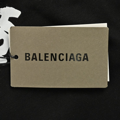 Camiseta Balenciaga con logo distorsionado (negra)