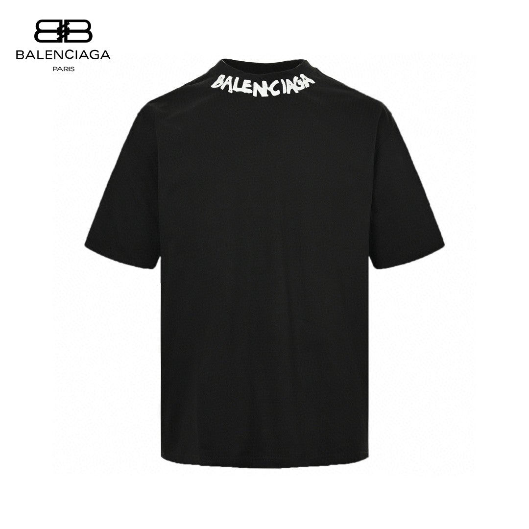 Balenciaga Distorted Logo T-shirt (black) Unisex Streetwear Limited Edition - The Balenciaga Distorted Logo T-Shirt in black is a sleek and stylish addition to any