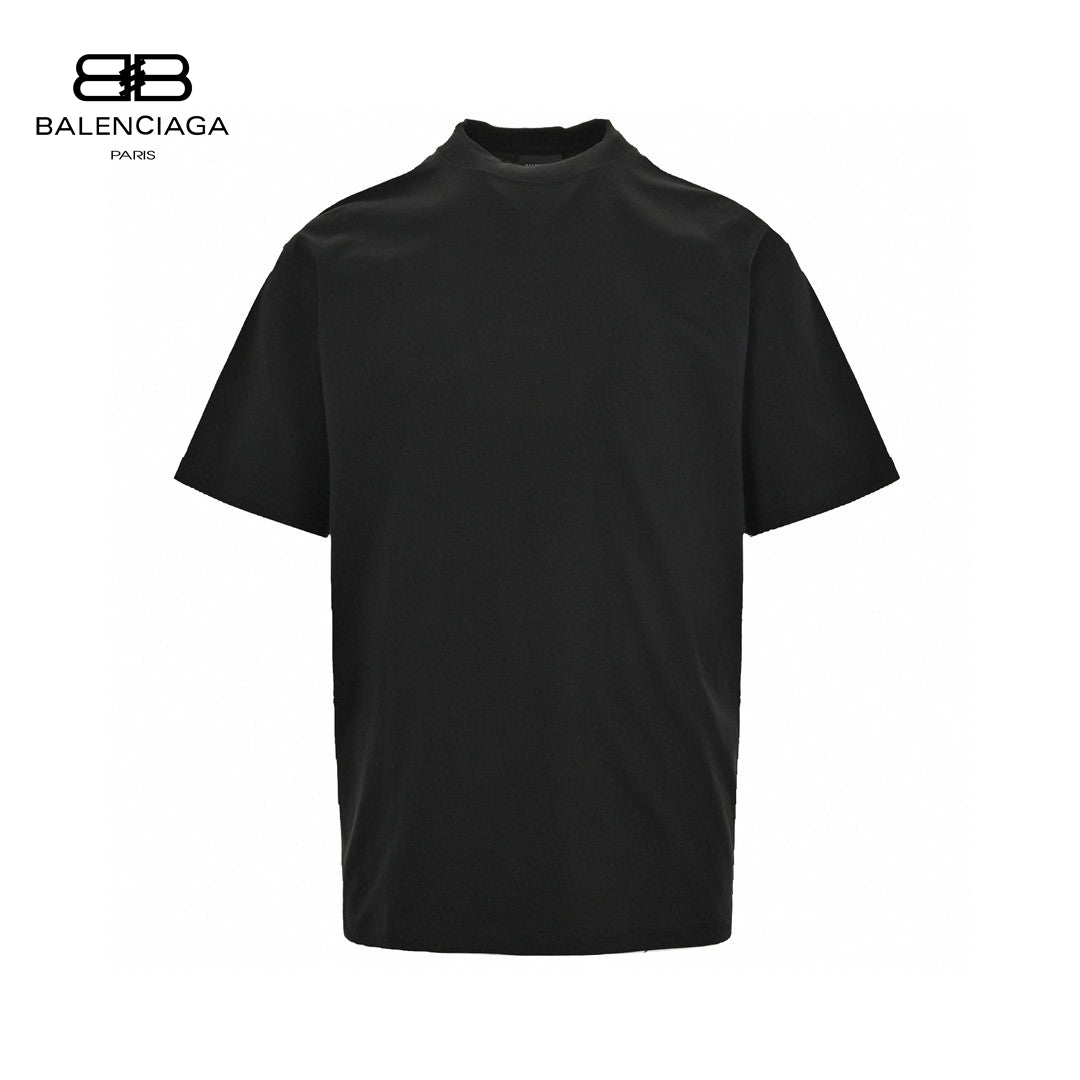Balenciaga Distorted Logo T-shirt (black) Unisex Streetwear Limited Edition - This black Balenciaga T-shirt showcases a unique distorted logo on the back, bringing a modern