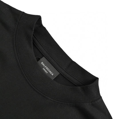 Camiseta Balenciaga con logo distorsionado (negra)
