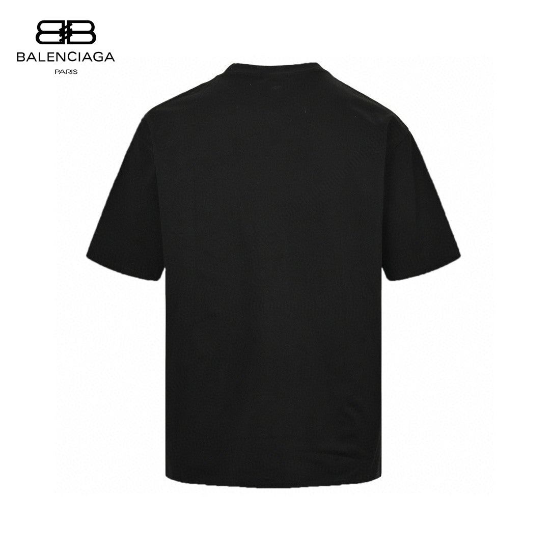 Balenciaga Distorted Logo T-shirt (black) Unisex Streetwear Limited Edition - The Balenciaga Distorted Logo T-Shirt in black is a sleek and stylish addition to any