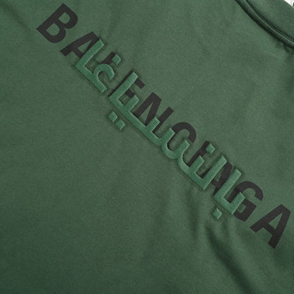 Camiseta Balenciaga con logo distorsionado (Verde)