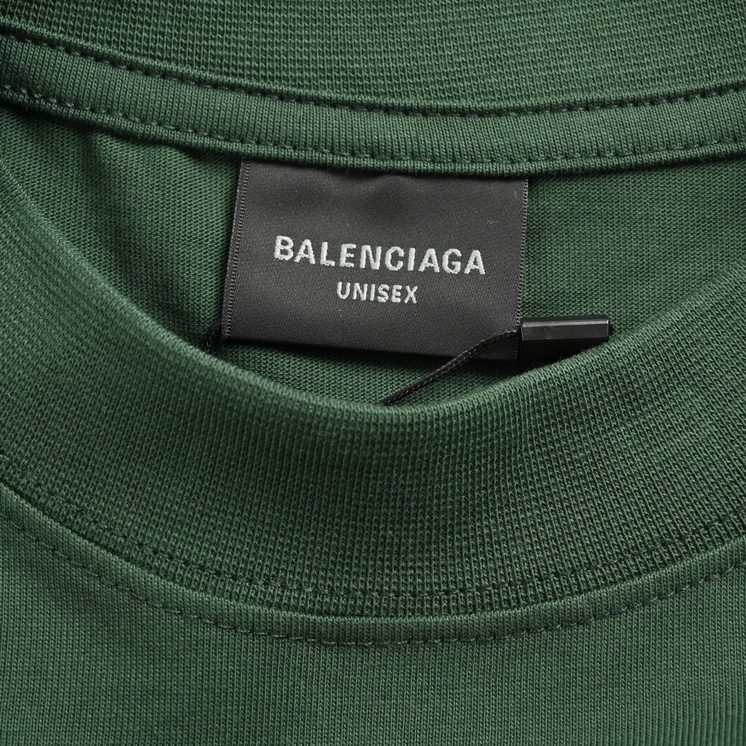 Camiseta Balenciaga con logo distorsionado (Verde)