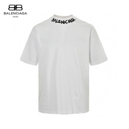 Balenciaga Distorted Logo T-shirt (white) Unisex Streetwear Limited Edition - The Balenciaga Distorted Logo T-Shirt in white is a minimalist yet distinctive piece that epitomizes