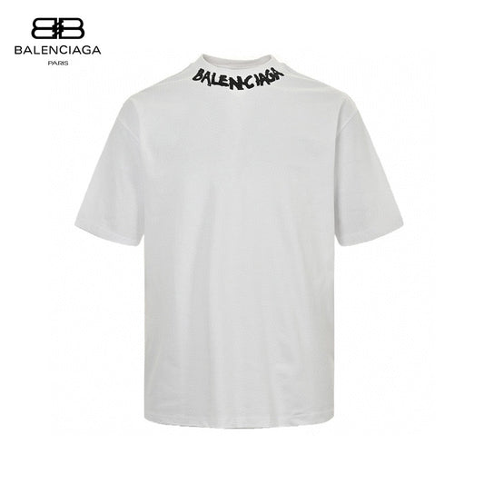 Balenciaga Distorted Logo T-shirt (white) Unisex Streetwear Limited Edition - The Balenciaga Distorted Logo T-Shirt in white is a minimalist yet distinctive piece that epitomizes