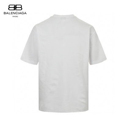 Balenciaga Distorted Logo T-shirt (white) Unisex Streetwear Limited Edition - The Balenciaga Distorted Logo T-Shirt in white is a minimalist yet distinctive piece that epitomizes