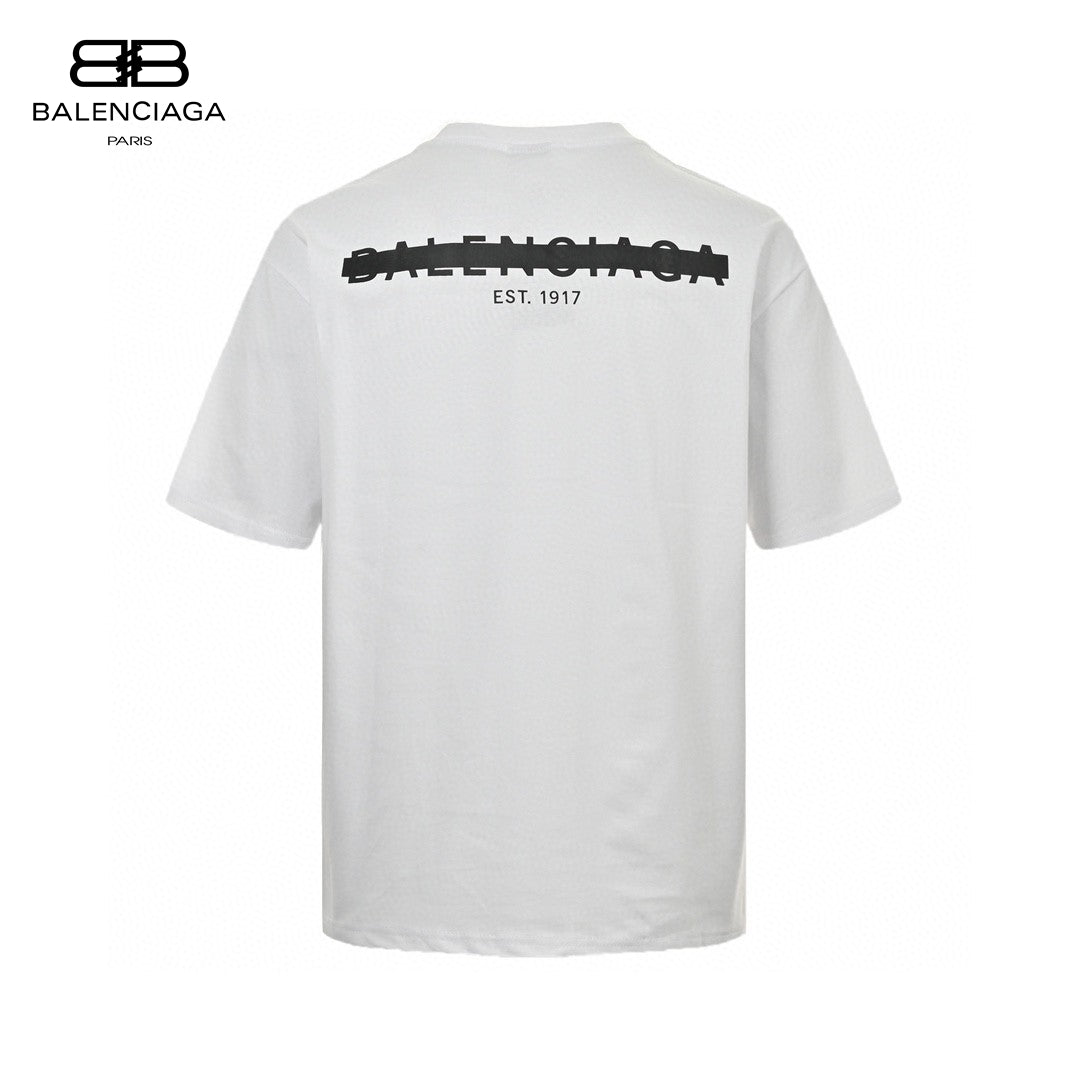Balenciaga Distorted Logo T-shirt (white) Unisex Streetwear Limited Edition - The Balenciaga Distorted Logo T-Shirt in white is a minimalist yet distinctive piece that epitomizes