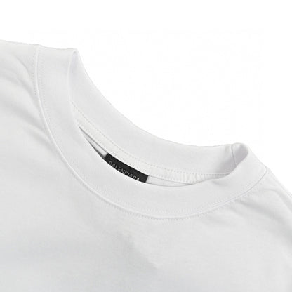 Balenciaga Distorted Logo T-shirt (white) Unisex Streetwear Limited Edition - The Balenciaga Distorted Logo T-Shirt in white is a minimalist yet distinctive piece that epitomizes