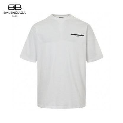 Balenciaga Distorted Logo T-shirt (white) Unisex Streetwear Limited Edition - The Balenciaga Distorted Logo T-Shirt in white is a minimalist yet distinctive piece that epitomizes