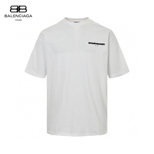 Balenciaga Distorted Logo T-shirt (white) Unisex Streetwear Limited Edition - The Balenciaga Distorted Logo T-Shirt in white is a minimalist yet distinctive piece that epitomizes