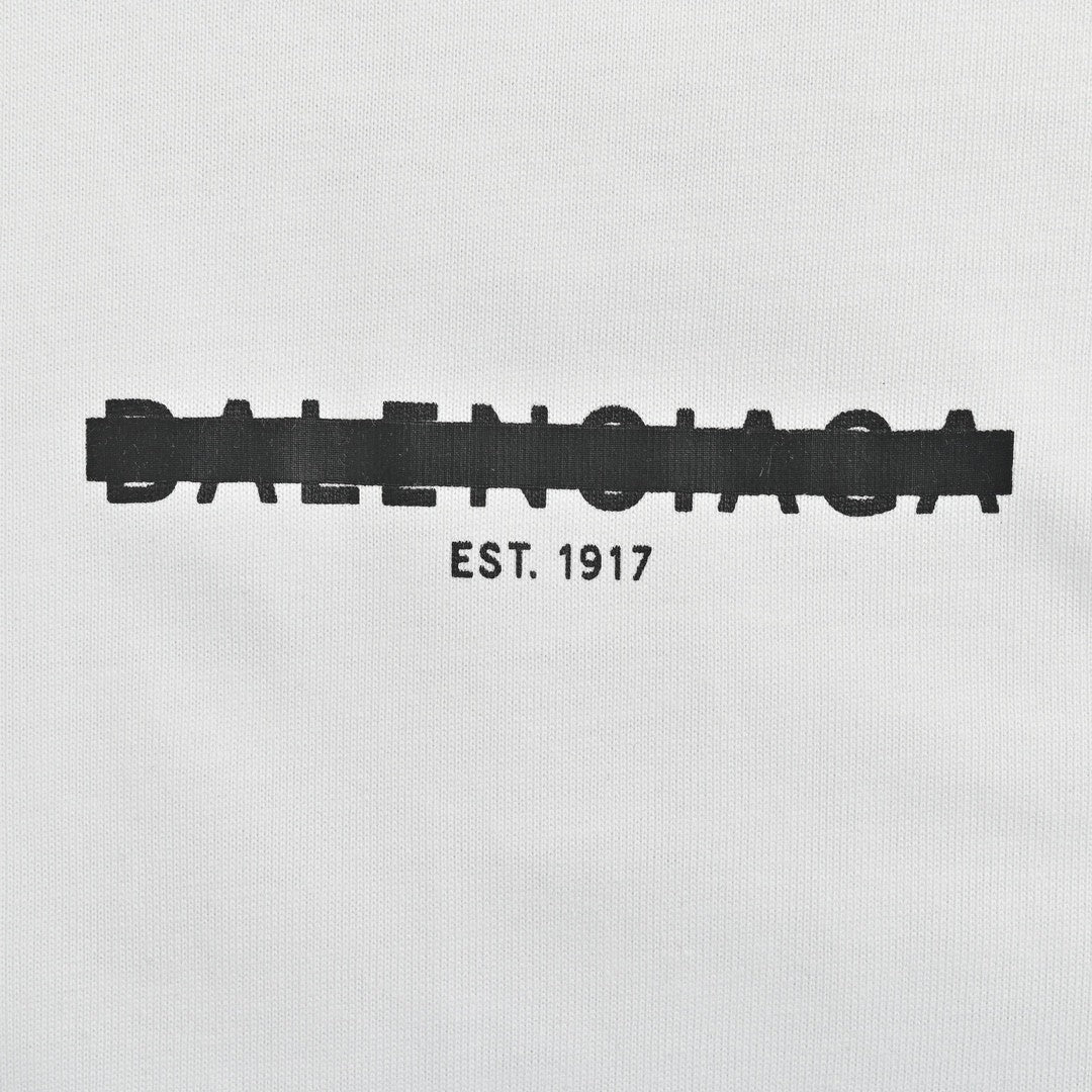 Camiseta Balenciaga con logo distorsionado (blanca)