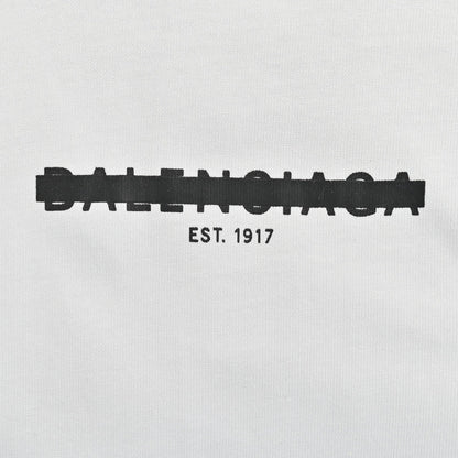 Camiseta Balenciaga con logo distorsionado (blanca)