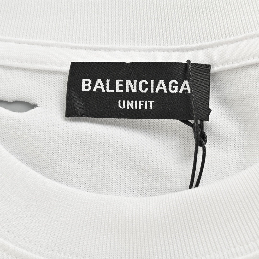 Camiseta con logo desgastado de Balenciaga