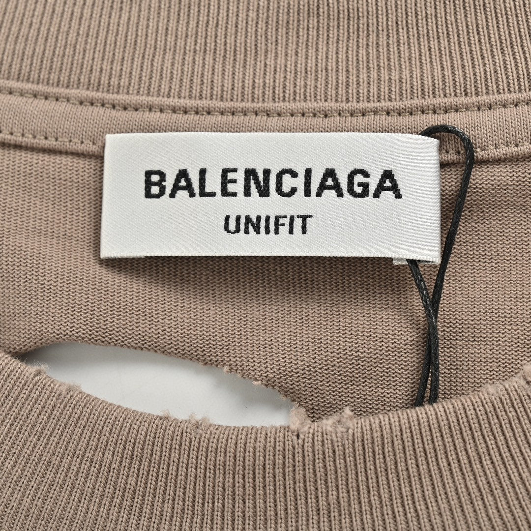 Camiseta con logo desgastado de Balenciaga