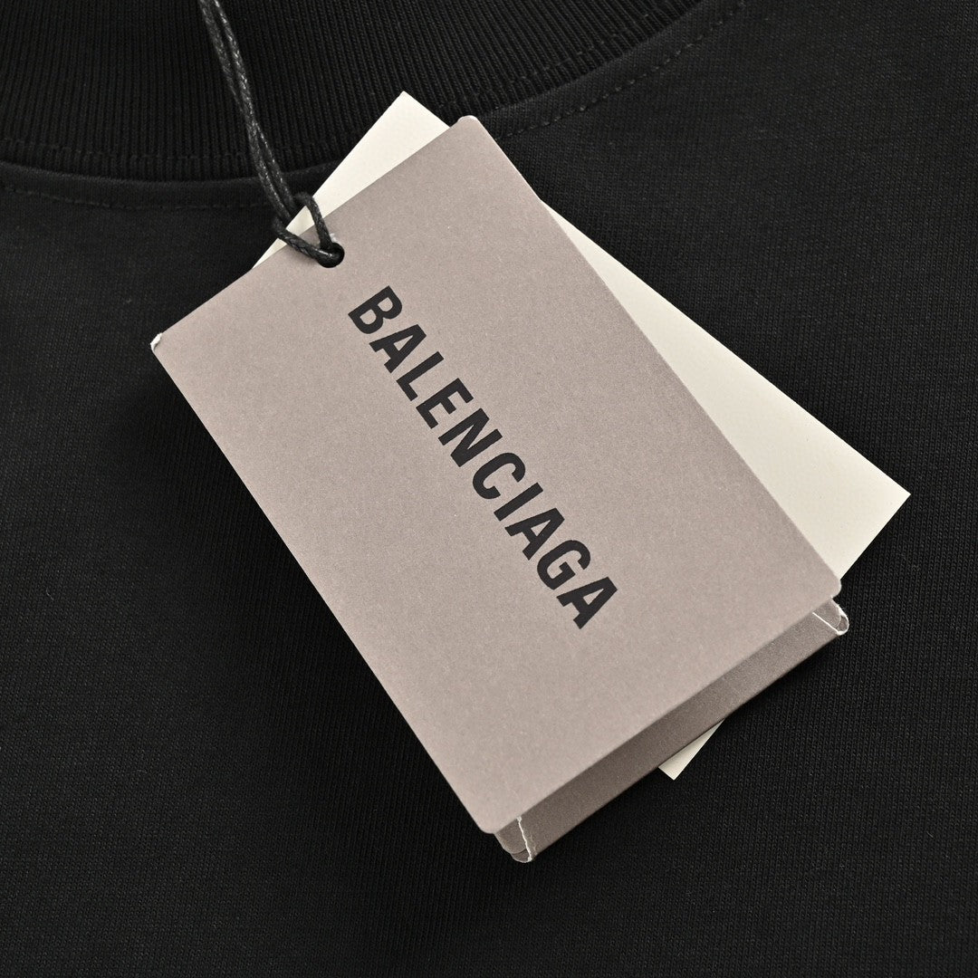 Camiseta con logo desgastado de Balenciaga