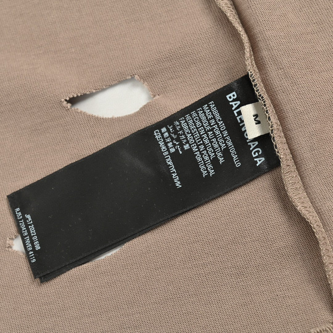 Camiseta con logo desgastado de Balenciaga