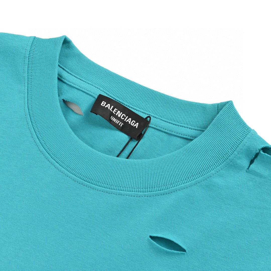 Camiseta con logo desgastado de Balenciaga