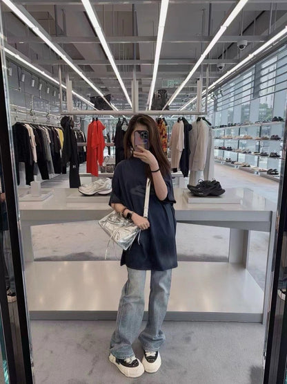 T-shirt Balenciaga à logo délavé