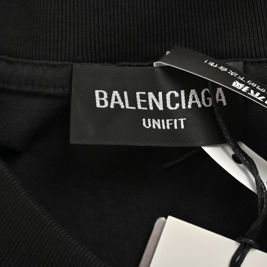 Camiseta con logo desgastado de Balenciaga