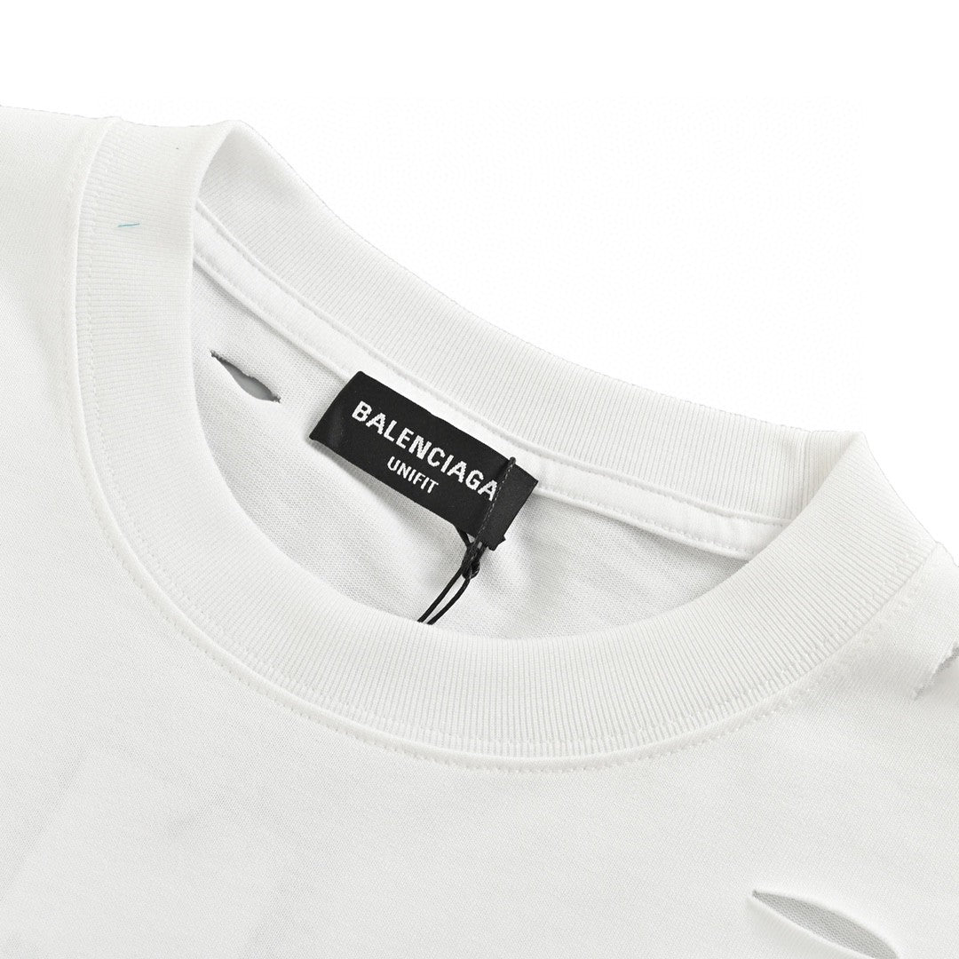 Camiseta con logo desgastado de Balenciaga