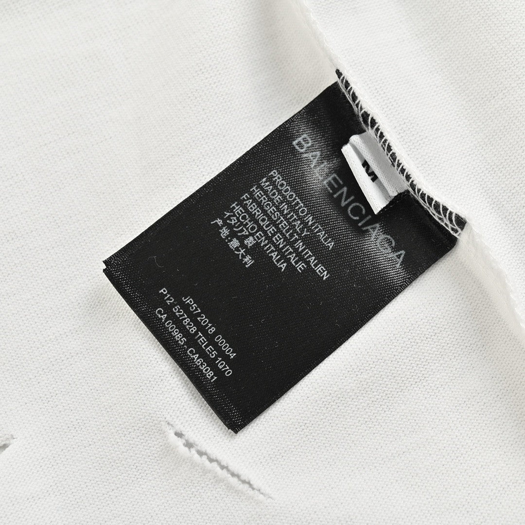 Camiseta con logo desgastado de Balenciaga