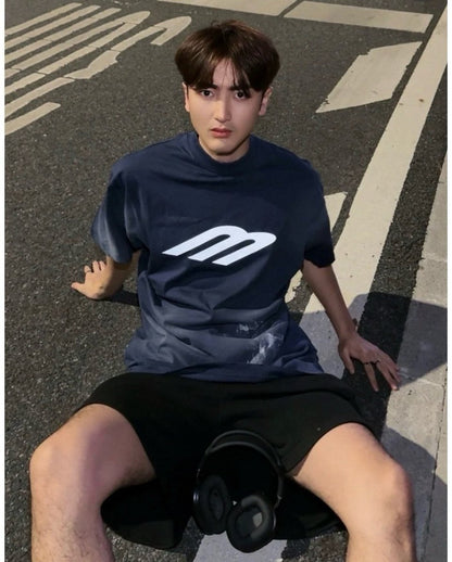 T-shirt Balenciaga à logo délavé