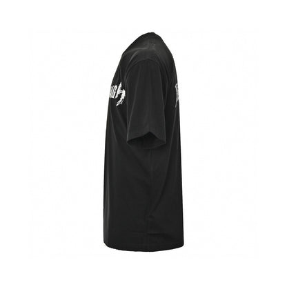 Balenciaga Distressed Logo T-shirt In - Black Unisex Streetwear Limited Edition - The Balenciaga Distressed Logo T-Shirt in black features a bold and edgy design, perfect for